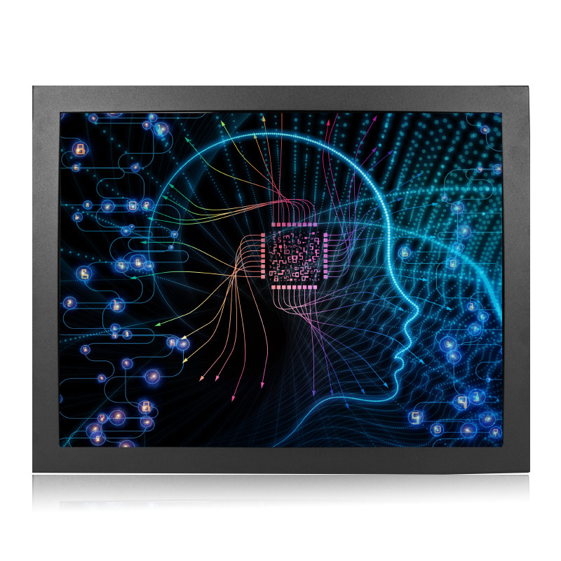 VGA / DVI / HDMI 12.1 Inch PCAP Kiosk Touch Monitor 4:3 Ratio Display